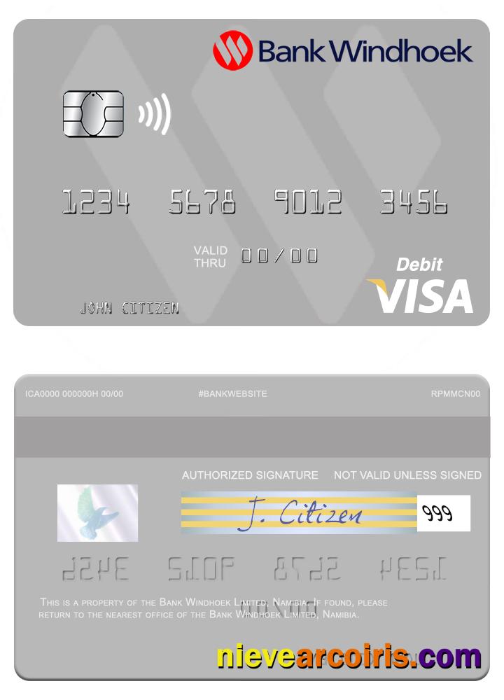 Namibia Bank Windhoek Limited visa debit card